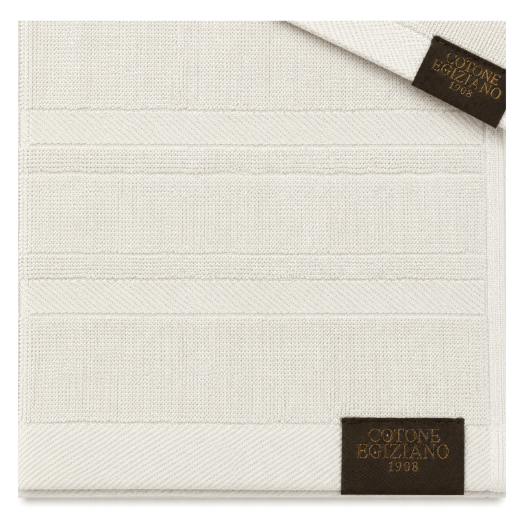 Telo Bagno Bianco Avorio 100% Cotone Egiziano Pettinato e Mercerizzato, Sfumatura Colore Struttura Avorio - Rovarero Luxury