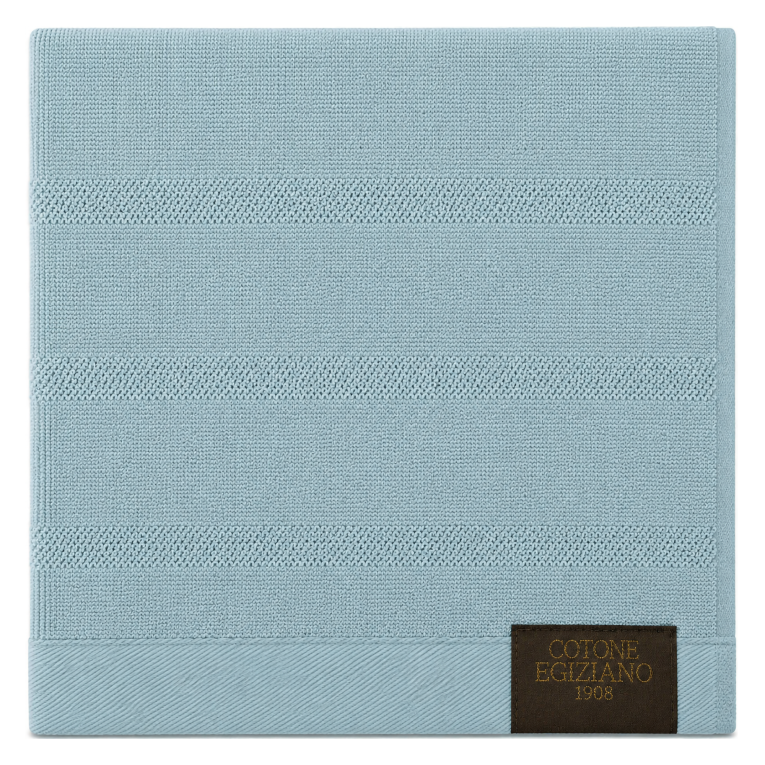 Telo Bagno blu Cadetto 100% Cotone Egiziano Pettinato e Mercerizzato, Sfumatura Colore Struttura Cadetto - Rovarero Luxury