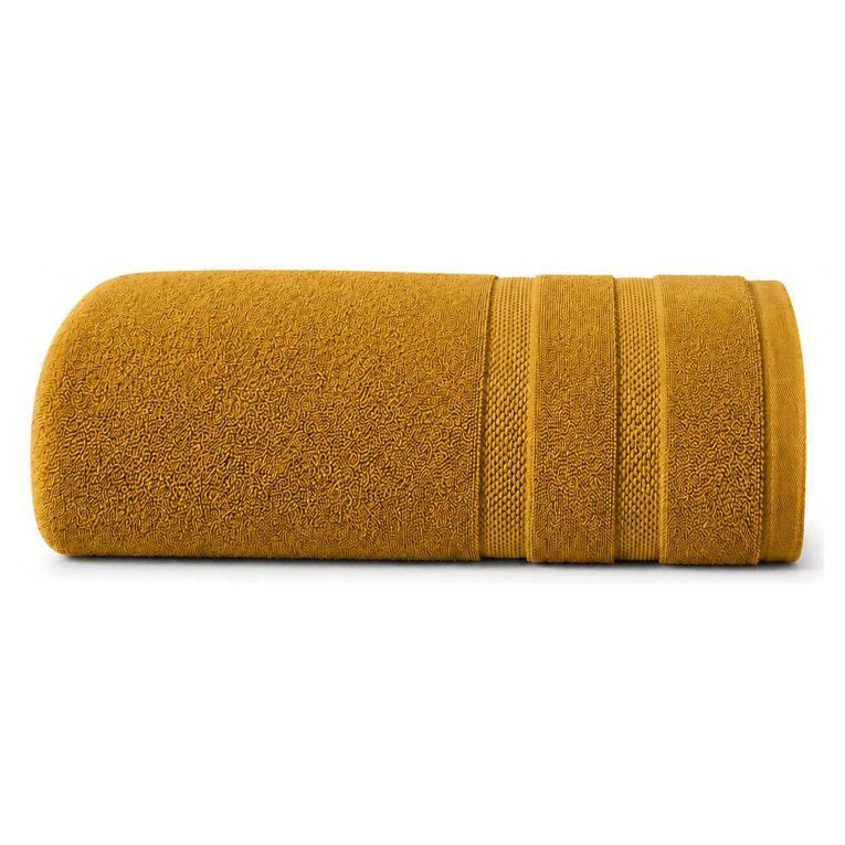 Telo Bagno Giallo Senape 100% Cotone Egiziano Pettinato e Mercerizzato, Sfumatura Colore Struttura Senape - Rovarero Luxury