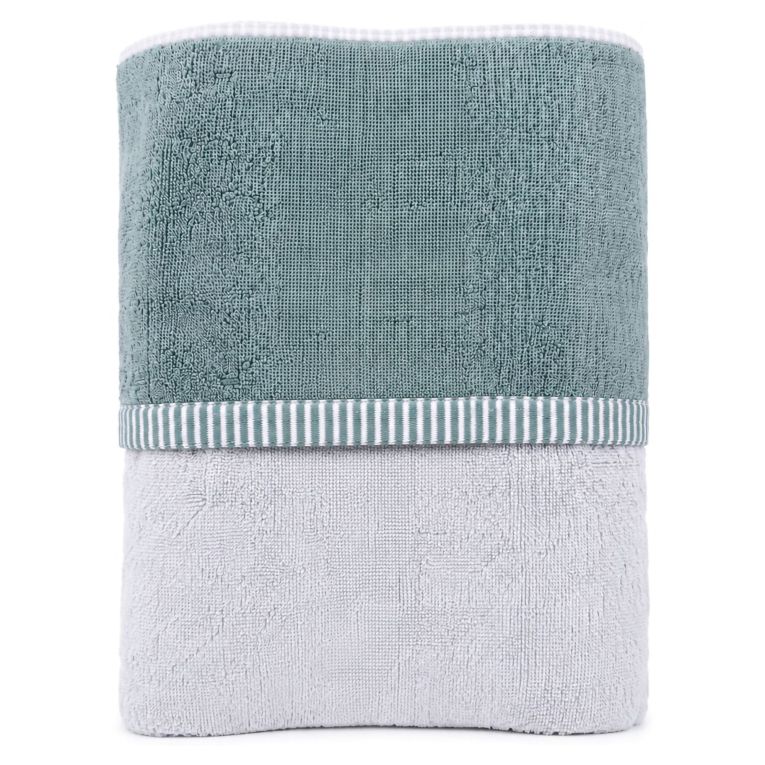 Telo Bagno Grigio Chiaro Grigio Scuro 100% Cotone Egiziano a Fibra Lunga Pettinato Reversibile - Sazalo Luxury