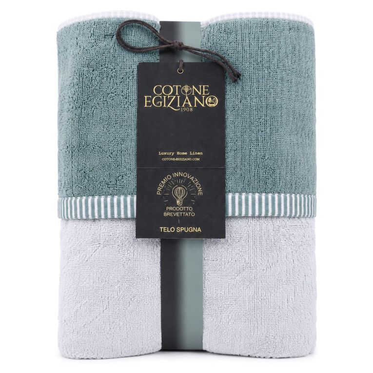 Telo Bagno Grigio Chiaro Grigio Scuro 100% Cotone Egiziano a Fibra Lunga Pettinato Reversibile - Sazalo Luxury