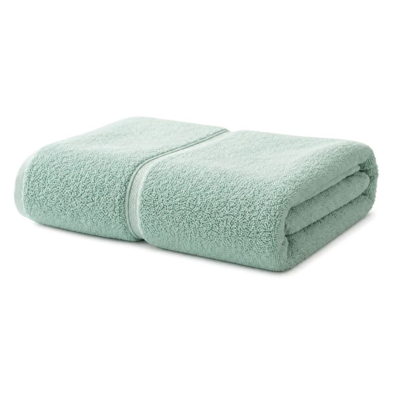 Telo Bagno Verde Menta 100% Puro Cotone, Sfumatura Colore Struttura Menta - Sanaza Luxury
