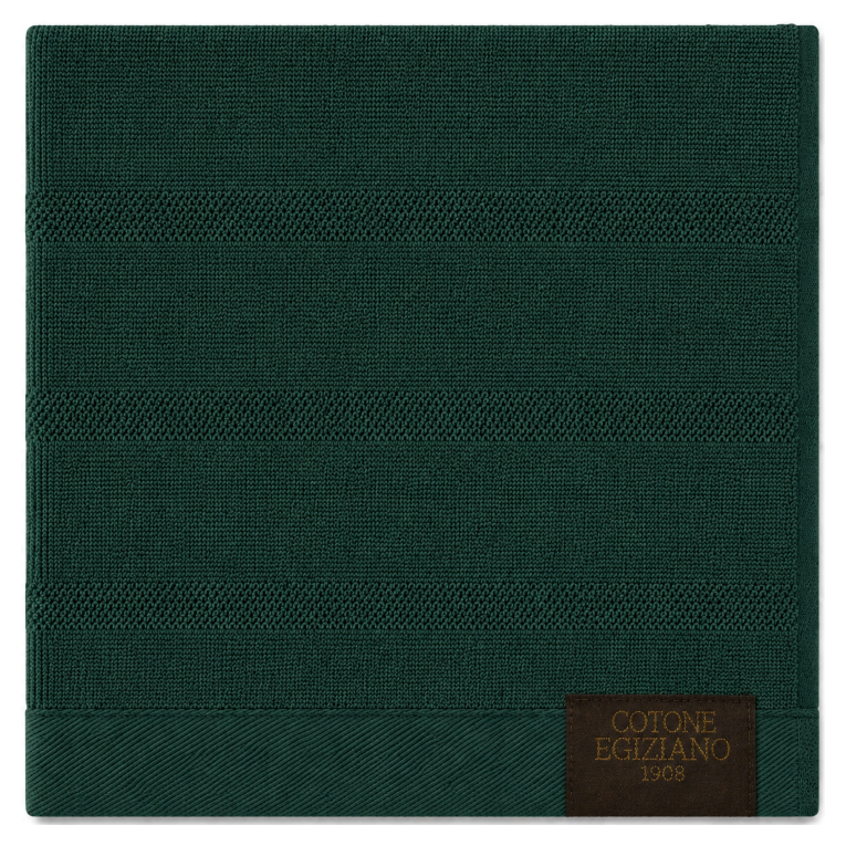 Telo Bagno Verde Scuro 100% Cotone Egiziano Pettinato e Mercerizzato, Sfumatura Colore Struttura Scuro - Rovarero Luxury