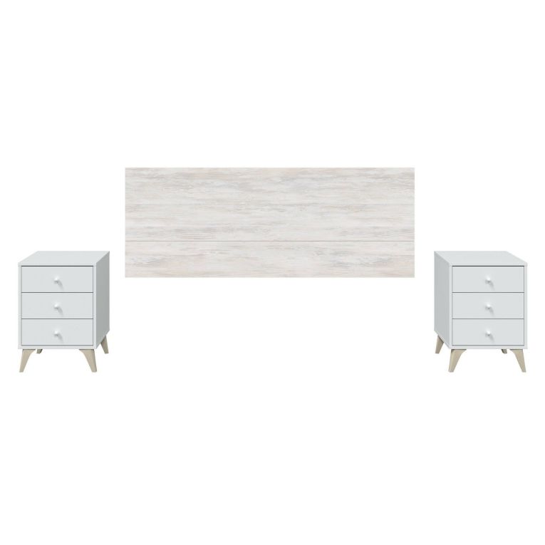 Testiera Letto Bianco Bianco Anticato Matrimoniale Colore Struttura Bianco 160x2.5 cm, Sfumatura Colore Struttura Anticato - Catino