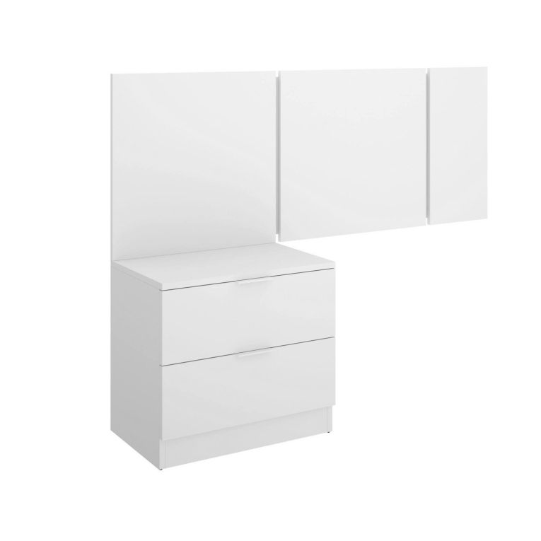 Testiera Letto Bianco Matrimoniale 157x34.2 cm, - Chanhom