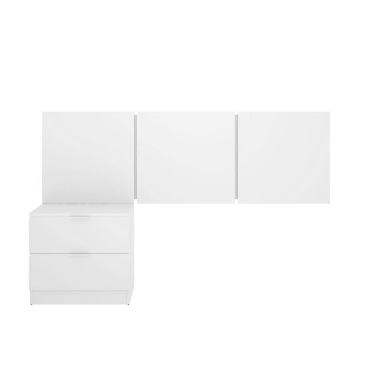 Testiera Letto Bianco Matrimoniale 157x34.2 cm, - Chanhom