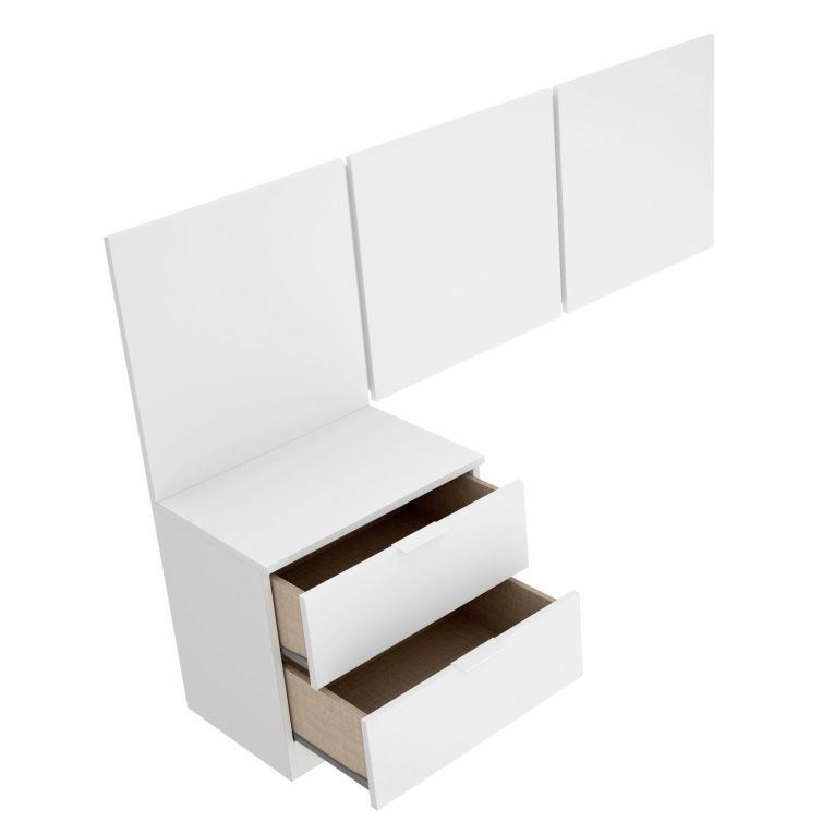 Testiera Letto Bianco Matrimoniale 157x34.2 cm, - Chanhom