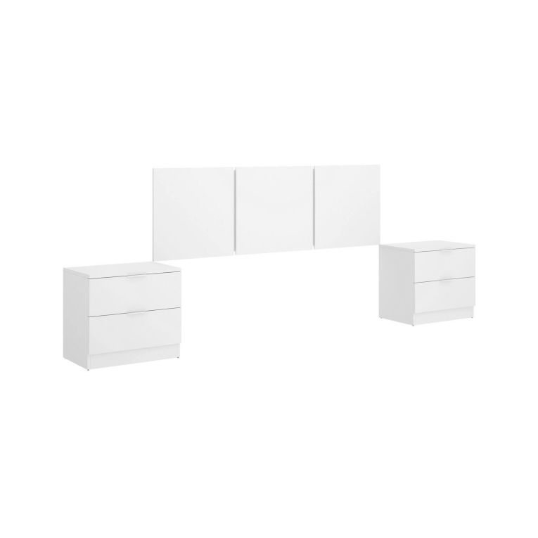 Testiera Letto Bianco Matrimoniale 256.8x34.2 cm, - Oliwa
