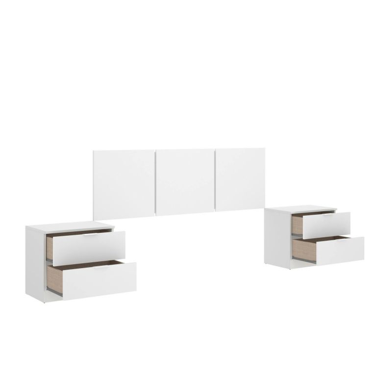 Testiera Letto Bianco Matrimoniale 256.8x34.2 cm, - Oliwa