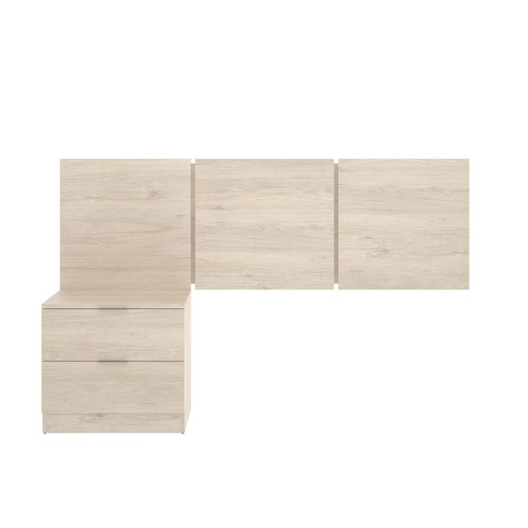 Testiera letto Croda, Spalliera, Testata per camera da letto, Poggiatesta, 157x34 h96 cm, Rovere