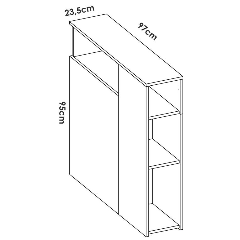Testiera letto Fogarolo, Spalliera, Testata per camera da letto, Poggiatesta, 23x99 h96 cm, Bianco