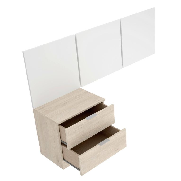 Testiera Letto Marrone Marrone Rovere Matrimoniale Colore Struttura Marrone 157x34.2 cm, Sfumatura Colore Struttura Rovere - Chanhom