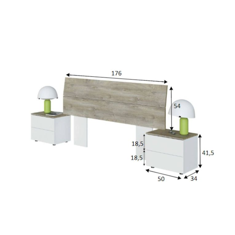 Testiera Letto Marrone Marrone Rovere Matrimoniale Colore Struttura Marrone 176x6 cm, Sfumatura Colore Struttura Rovere - Assago
