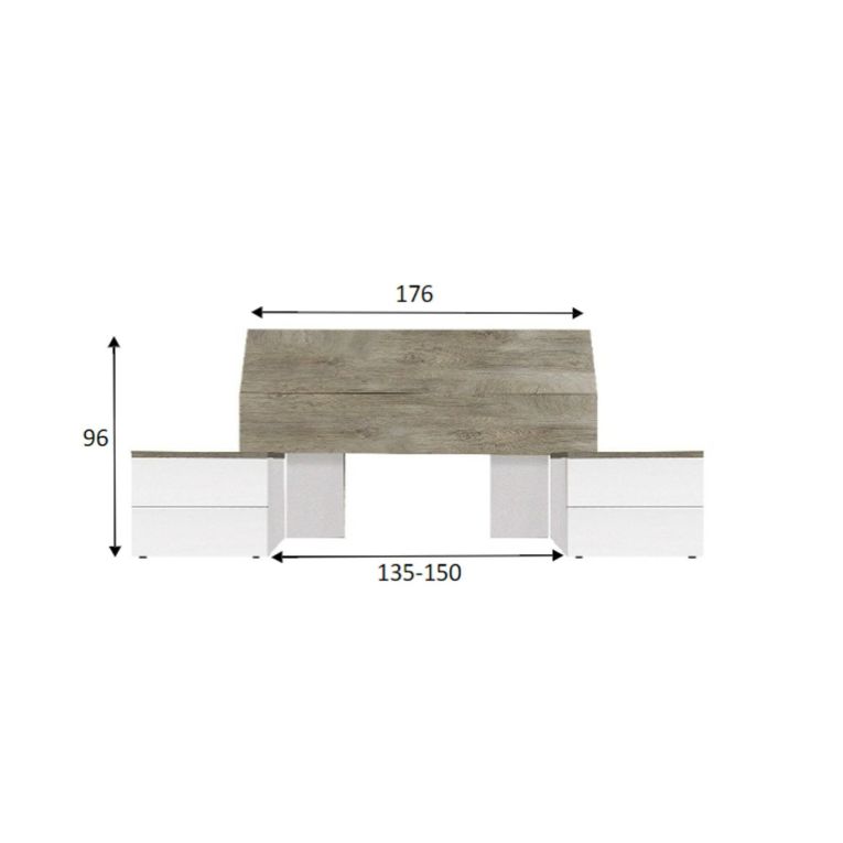 Testiera Letto Marrone Marrone Rovere Matrimoniale Colore Struttura Marrone 176x6 cm, Sfumatura Colore Struttura Rovere - Assago