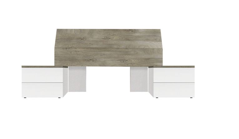 Testiera Letto Marrone Marrone Rovere Matrimoniale Colore Struttura Marrone 176x6 cm, Sfumatura Colore Struttura Rovere - Assago