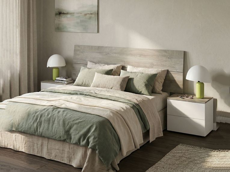 Testiera Letto Marrone Marrone Rovere Matrimoniale Colore Struttura Marrone 176x6 cm, Sfumatura Colore Struttura Rovere - Assago