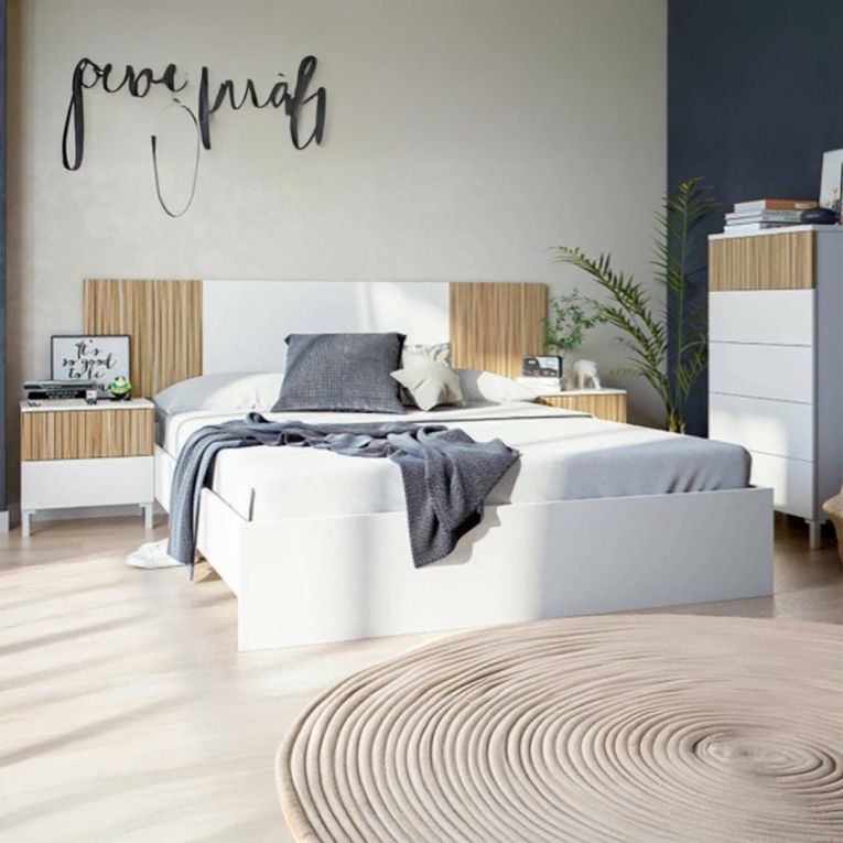 Testiera Letto Marrone Marrone Rovere Matrimoniale Colore Struttura Marrone 216x3 cm, Sfumatura Colore Struttura Rovere - Unala