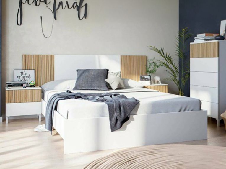 Testiera Letto Marrone Marrone Rovere Matrimoniale Colore Struttura Marrone 216x3 cm, Sfumatura Colore Struttura Rovere - Unala