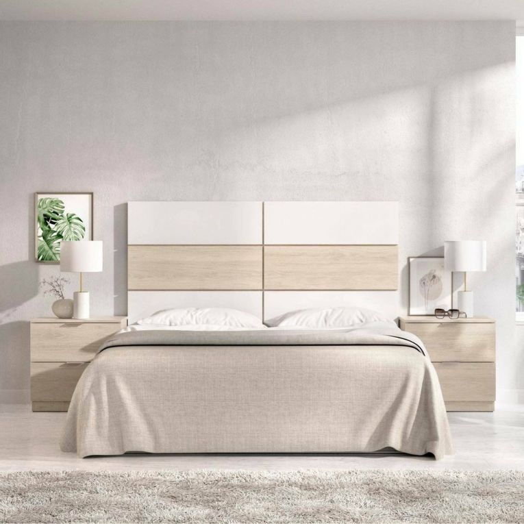 Testiera Letto Marrone Marrone Rovere Matrimoniale Colore Struttura Marrone 258.6x34.2 cm, Sfumatura Colore Struttura Rovere - Lucie