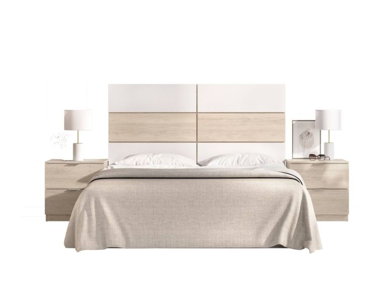 Testiera Letto Marrone Marrone Rovere Matrimoniale Colore Struttura Marrone 258.6x34.2 cm, Sfumatura Colore Struttura Rovere - Lucie