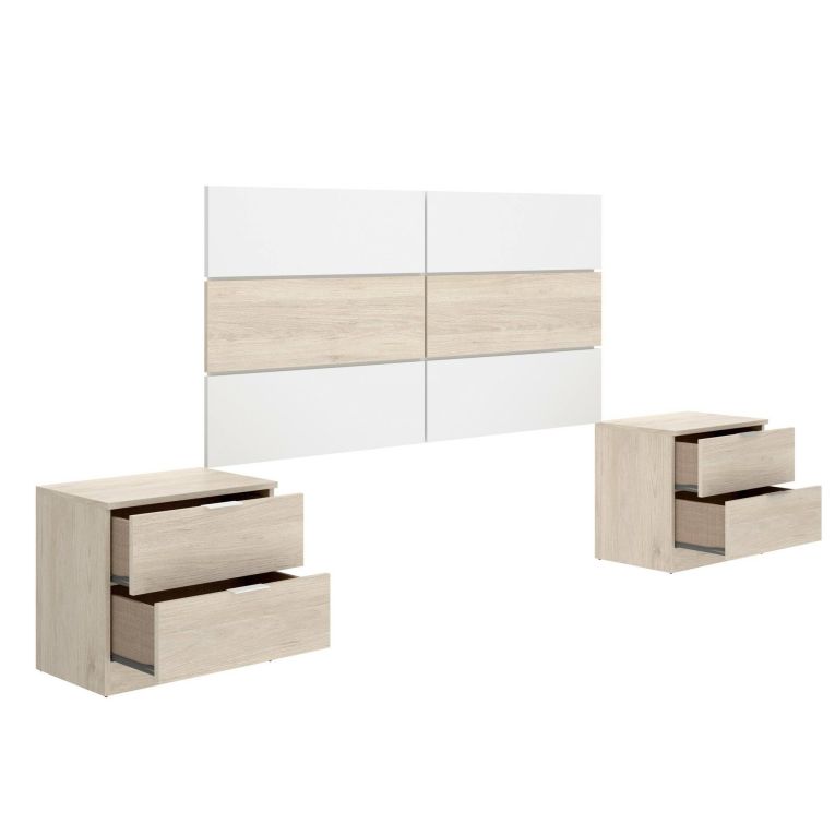 Testiera Letto Marrone Marrone Rovere Matrimoniale Colore Struttura Marrone 258.6x34.2 cm, Sfumatura Colore Struttura Rovere - Lucie