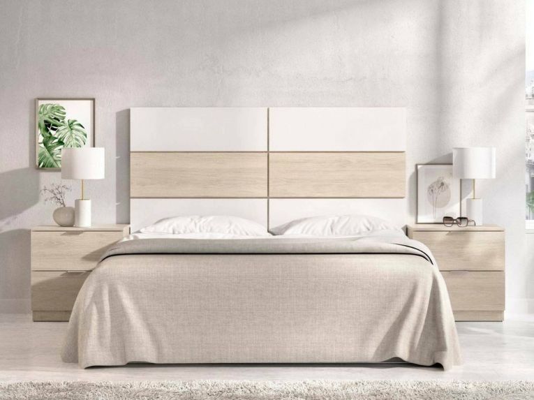 Testiera Letto Marrone Marrone Rovere Matrimoniale Colore Struttura Marrone 258.6x34.2 cm, Sfumatura Colore Struttura Rovere - Lucie