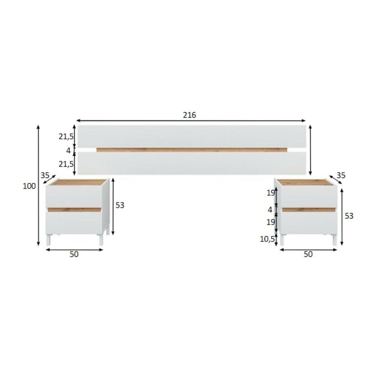 Testiera Letto Marrone Marrone Rovere Nodi Matrimoniale Colore Struttura Marrone 216x3 cm, Sfumatura Colore Struttura Rovere Nodi - Dado