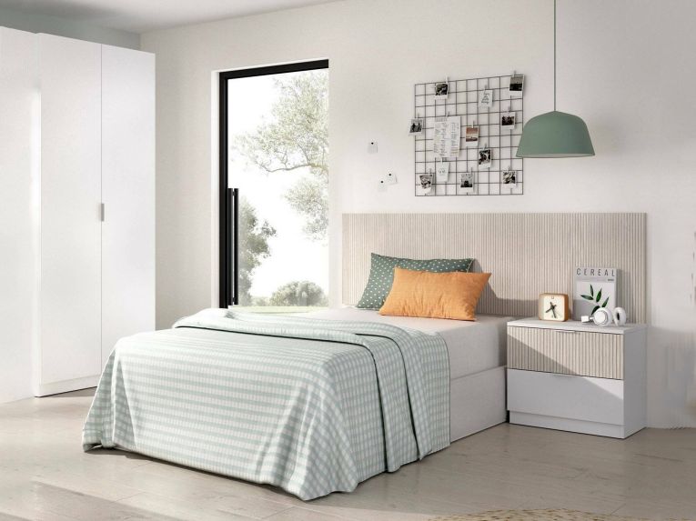 Testiera Letto Marrone Marrone Rovere Singolo Colore Struttura Marrone 146x34.2 cm, Sfumatura Colore Struttura Rovere - Omeka