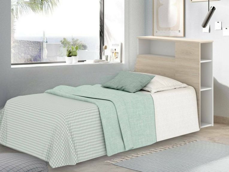 Testiera Letto Marrone Marrone Rovere Singolo Colore Struttura Marrone 23.4x99 cm, Sfumatura Colore Struttura Rovere - Haitang