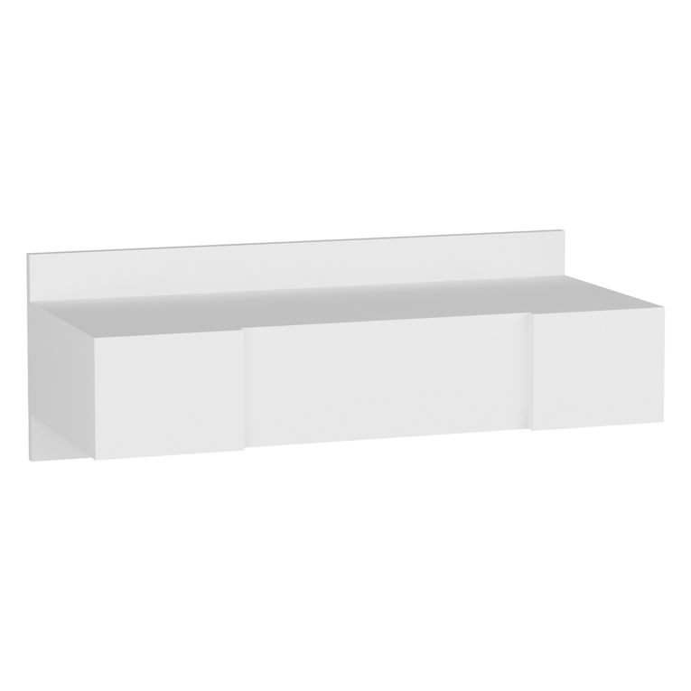 Toeletta Bianco Specchio Incluso 3 Ante 100x39x33h cm, Materiale Piano in Legno Nobilitato - Selci