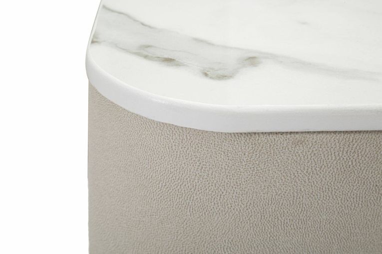 Toeletta moderna porta trucchi 120x40x75h cm crema e oro - Apoteosi