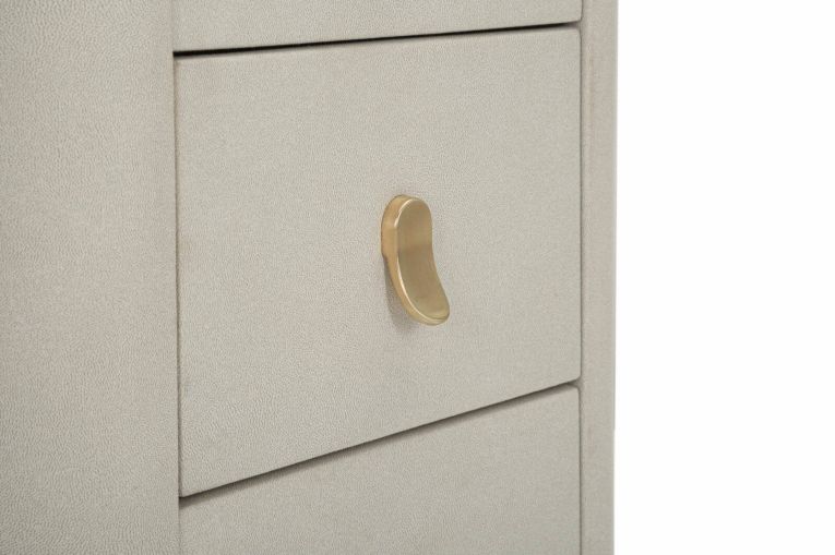 Toeletta moderna porta trucchi 120x40x75h cm crema e oro - Apoteosi
