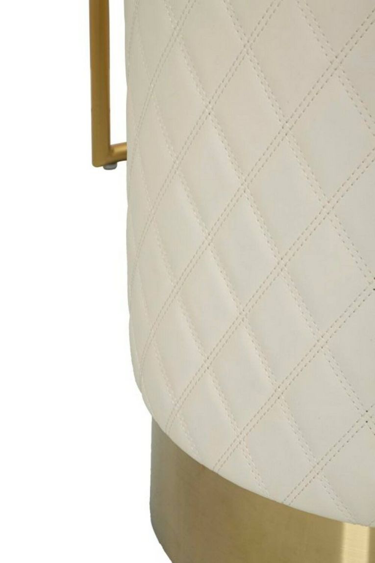 Toeletta shabby elegante 120x40x75h cm bianco e oro - Guidobono