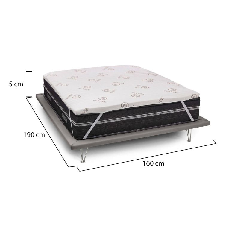 Topper matrimoniale Afella, Anti acaro e Anallergico, Cm 160x190h5