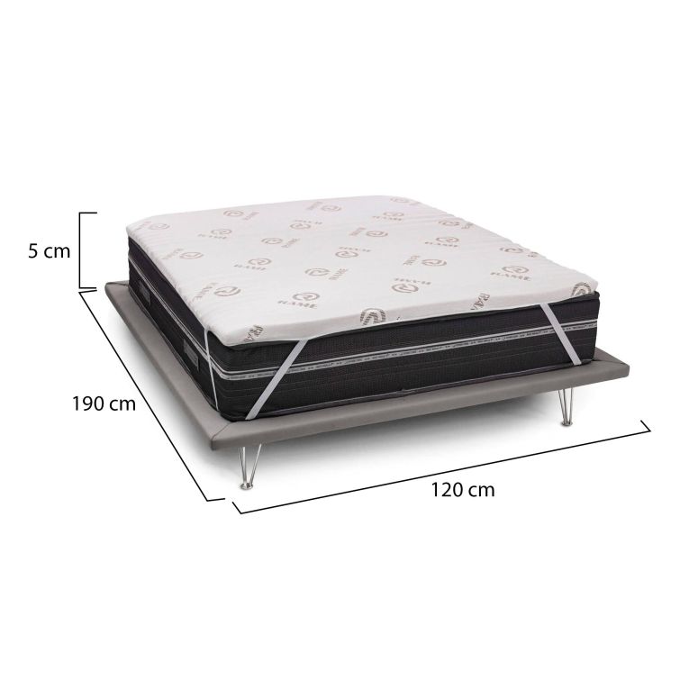 Topper piazza e mezza Airo, Anti acaro e Anallergico, Cm 120x190h5
