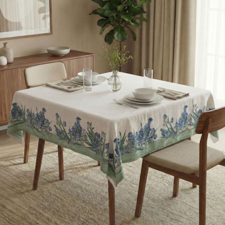 Tovaglia Multicolore Lavabile si 30° Forma Quadrata 150x150 cm, - Paniti