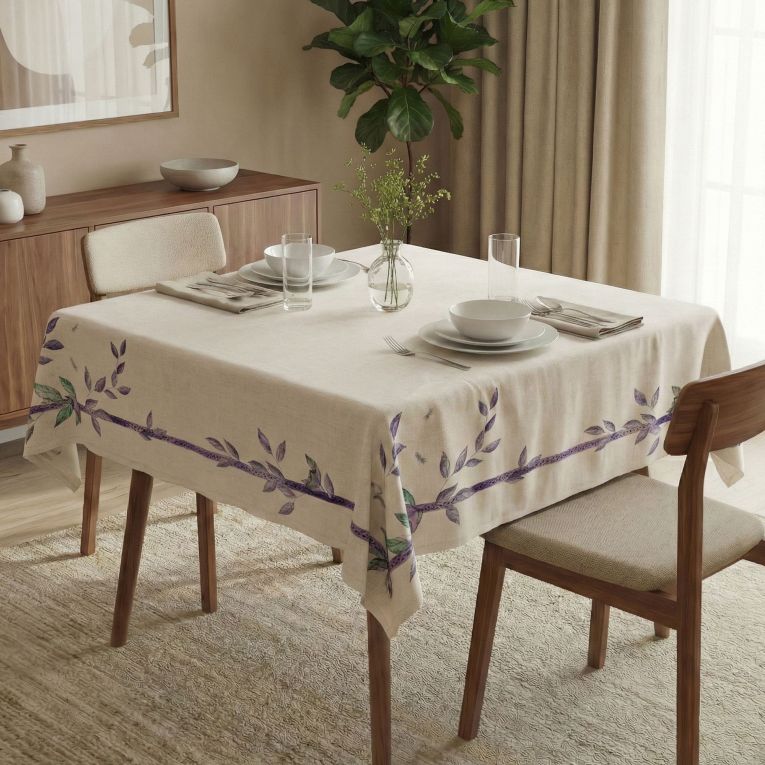 Tovaglia Multicolore Lavabile si 30° Forma Quadrata 150x150 cm, - Panoha
