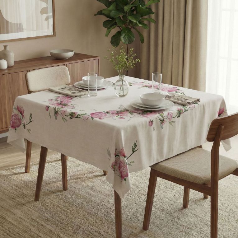 Tovaglia Multicolore Lavabile si 30° Forma Quadrata 150x150 cm, - Parisosi