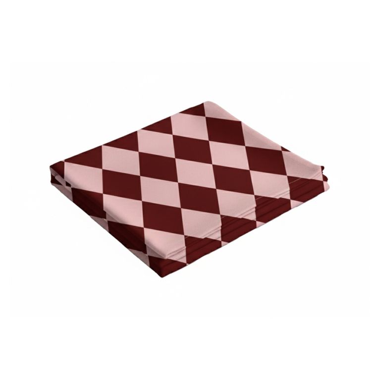 Tovaglia rettangolare no stiro 270x140 cm, rosa e bordeaux - Giocoliera - By Sarah Balivo