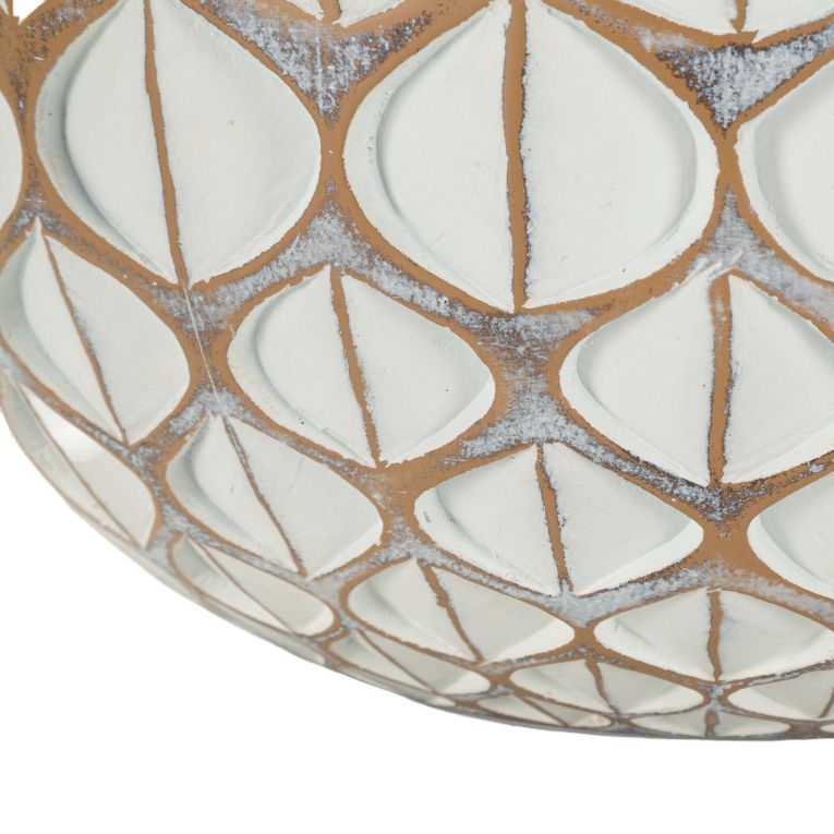 Vaso Beige Bianco Crema Colore Struttura Bianco Diametro 10.5 cm, Sfumatura Colore Struttura Crema - Bareti