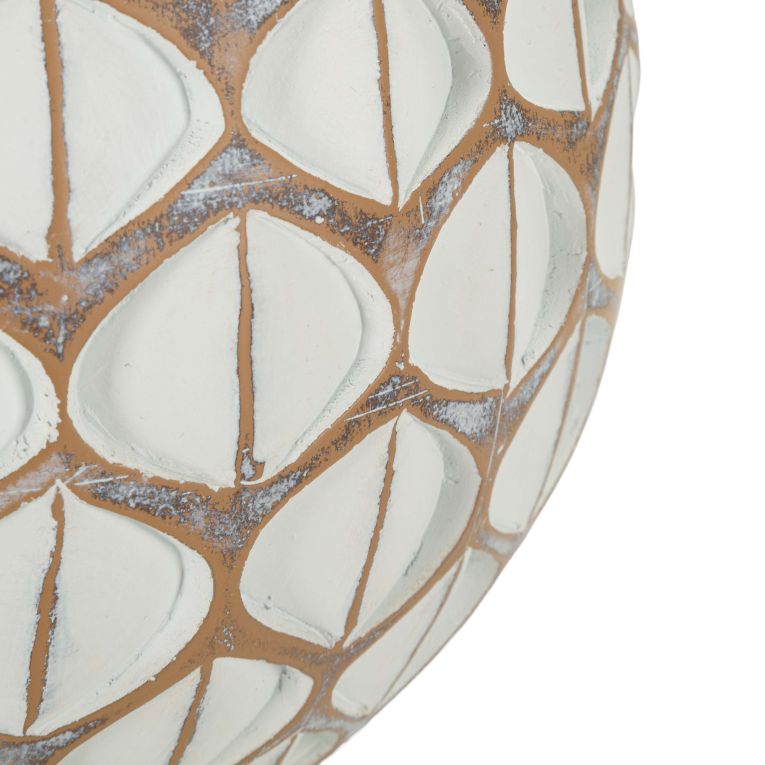 Vaso Beige Bianco Crema Colore Struttura Bianco Diametro 10.5 cm, Sfumatura Colore Struttura Crema - Bareti