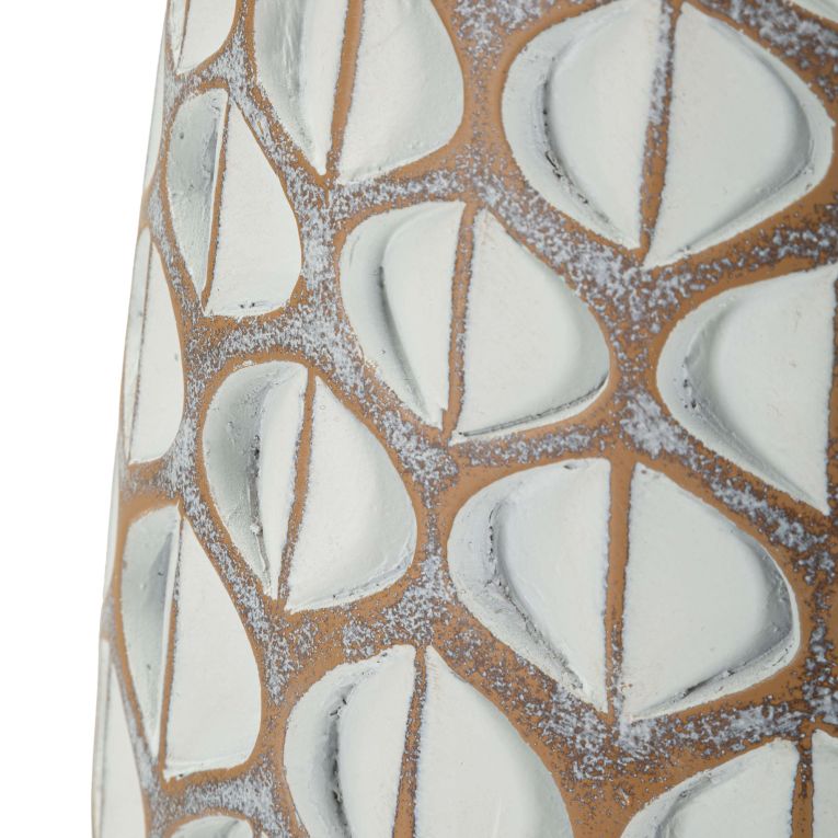 Vaso Beige Bianco Crema Colore Struttura Bianco Diametro 8 cm, Sfumatura Colore Struttura Crema - Barati