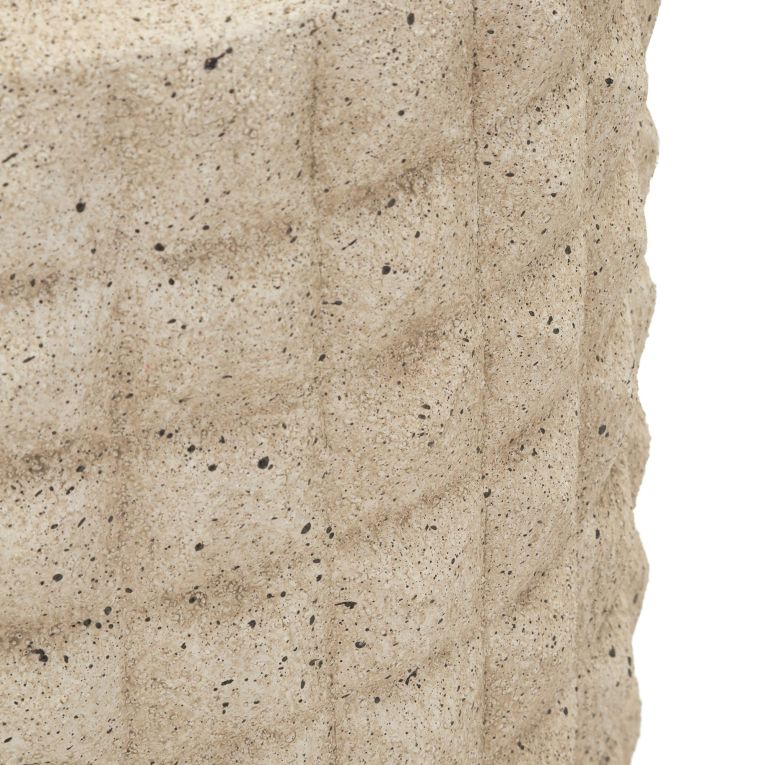 Vaso Beige Finitura Effetto Sabbia Diametro 14 cm, - Fati