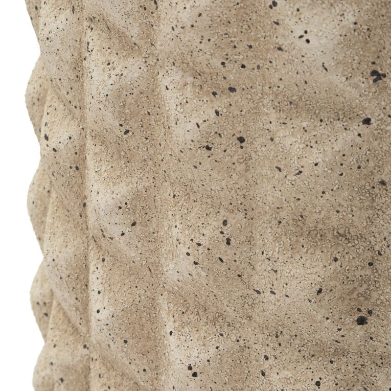Vaso Beige Finitura Effetto Sabbia Diametro 18 cm, - Fatenoti