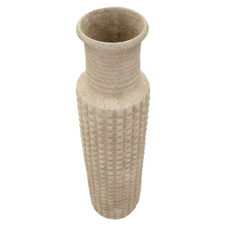 Vaso Beige Finitura Effetto Sabbia Diametro 18 cm, - Fatenoti