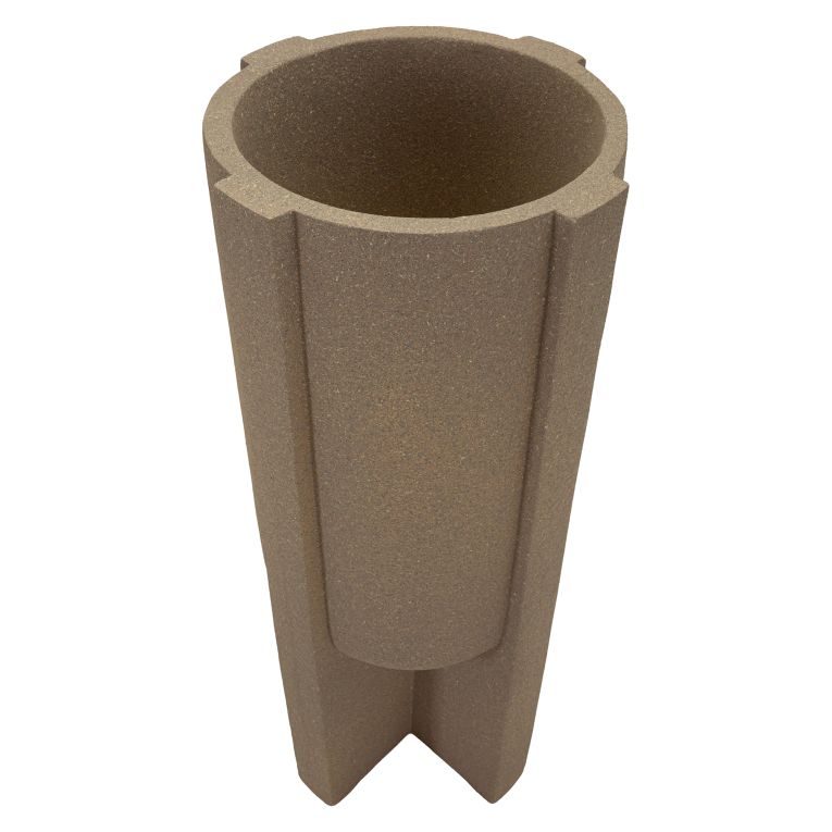 Vaso Beige Finitura Geometrica, - Fatigava