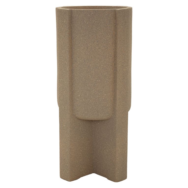 Vaso Beige Finitura Geometrica, - Fato