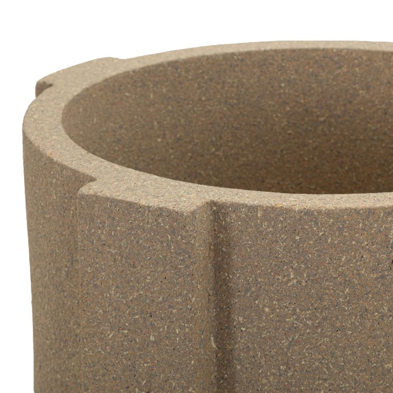 Vaso Beige Finitura Geometrica, - Fato
