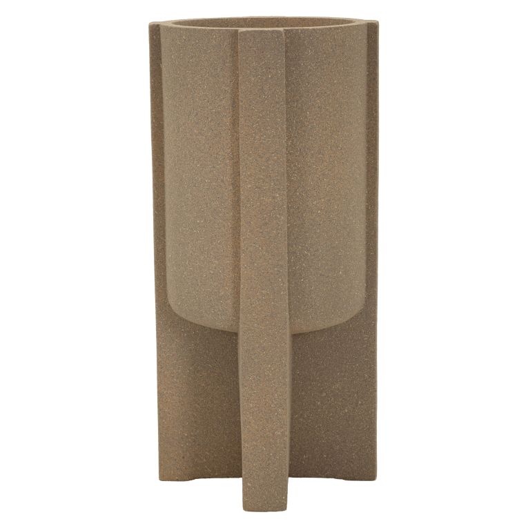 Vaso Beige Finitura Geometrica, - Fato