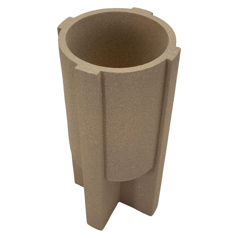 Vaso Beige Finitura Geometrica, - Fato